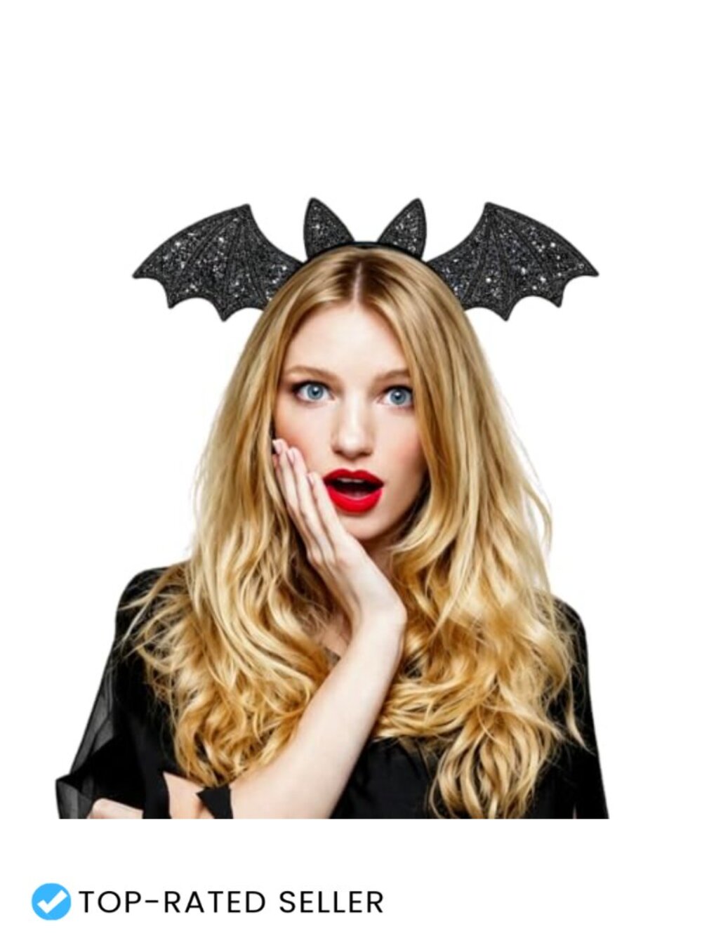 Bat Ears Headband Glitter Wings Halloween Hair Accessory Costume